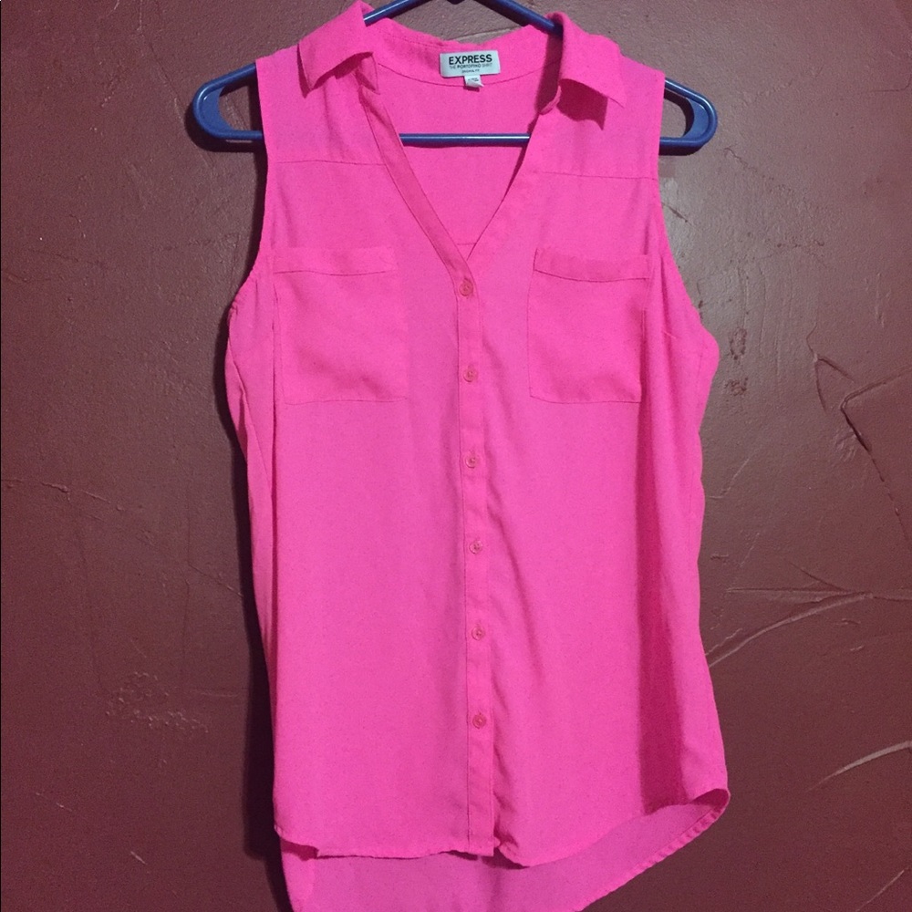 Express Chiffon Portfolio Original Fit Shirt